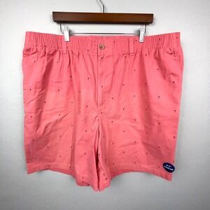 Fit by DXL Shorts Men 2XL Waist 8.5 Insean Salmon Pink Palm‎ Trees 100% Cotton